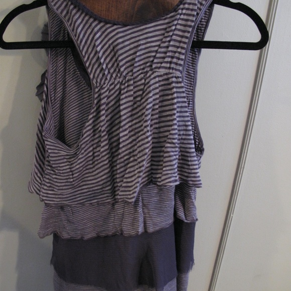 DELETTA ANTHROPOLOGIE Plum Purple Tiered Tank M - Picture 5 of 15